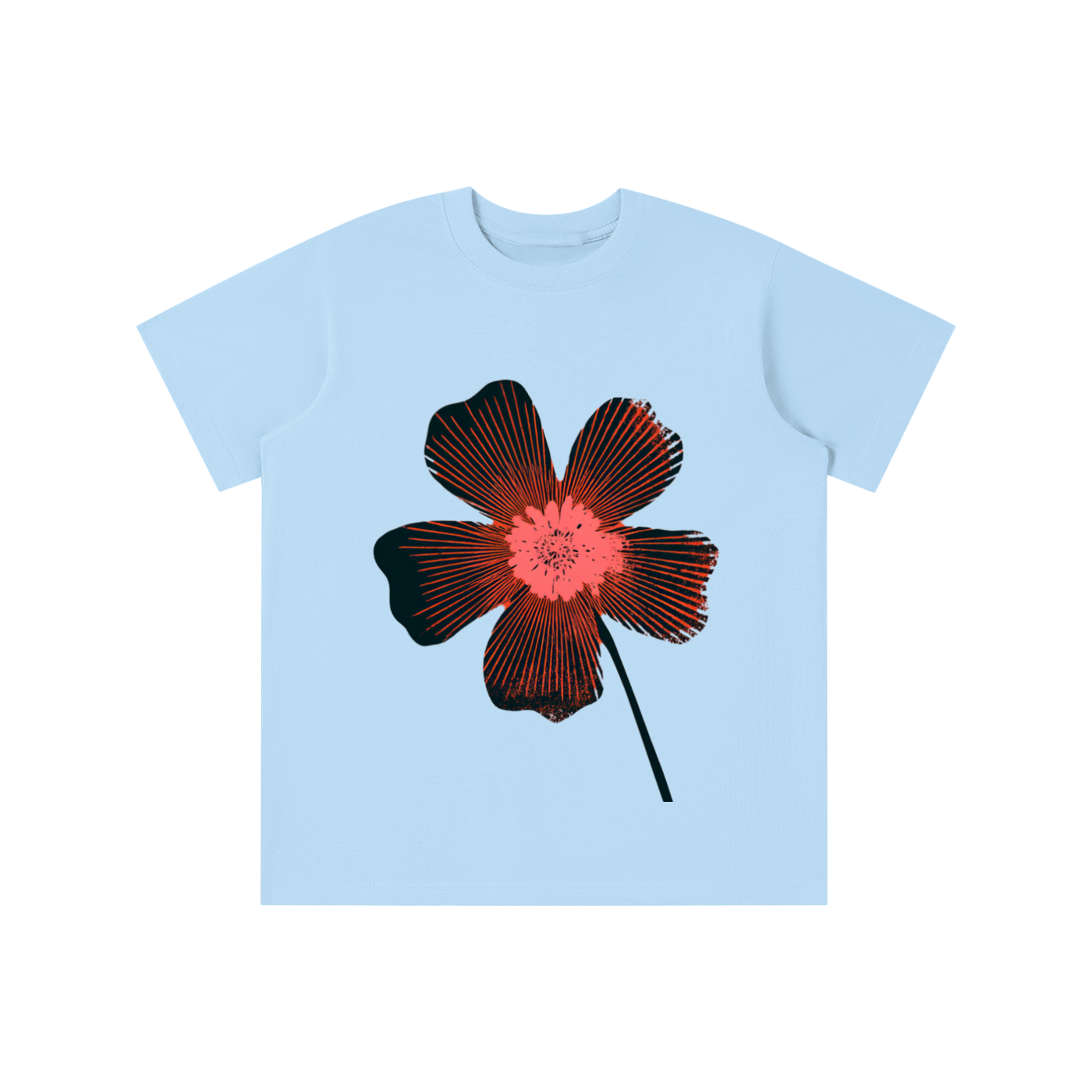 Retro Bloom graphic t-shirt featuring vintage floral artwork inspired by retro design and botanical illustration.