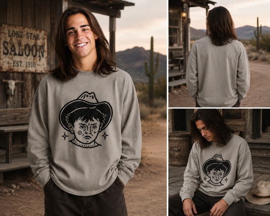 Cowboy Kid Graphic Long Sleeve T-Shirt