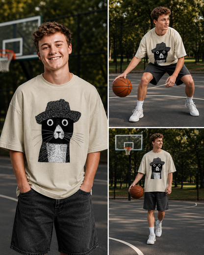 Hat Cat Graphic Tshirt