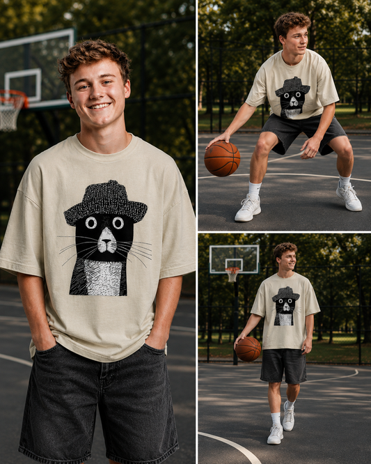 Hat Cat Graphic Tshirt