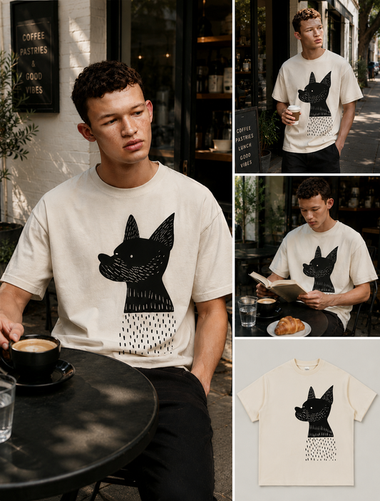 Minimalist Dog Sketch Tee