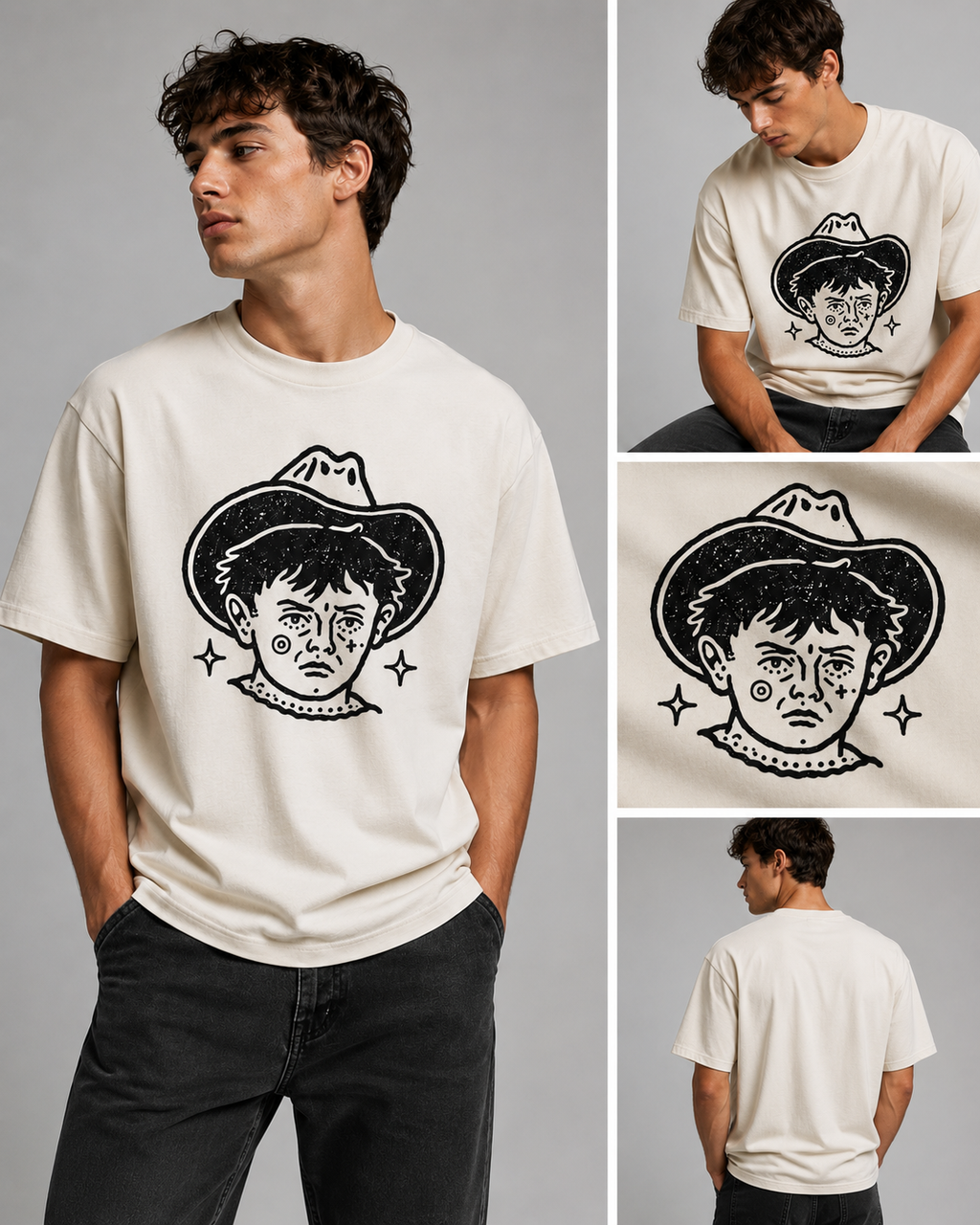 Lonesome Cowboy graphic t-shirt featuring western-inspired artwork celebrating rugged Americana and frontier spirit.