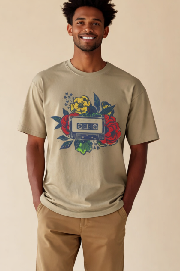 Floral Cassette Graphic Tee
