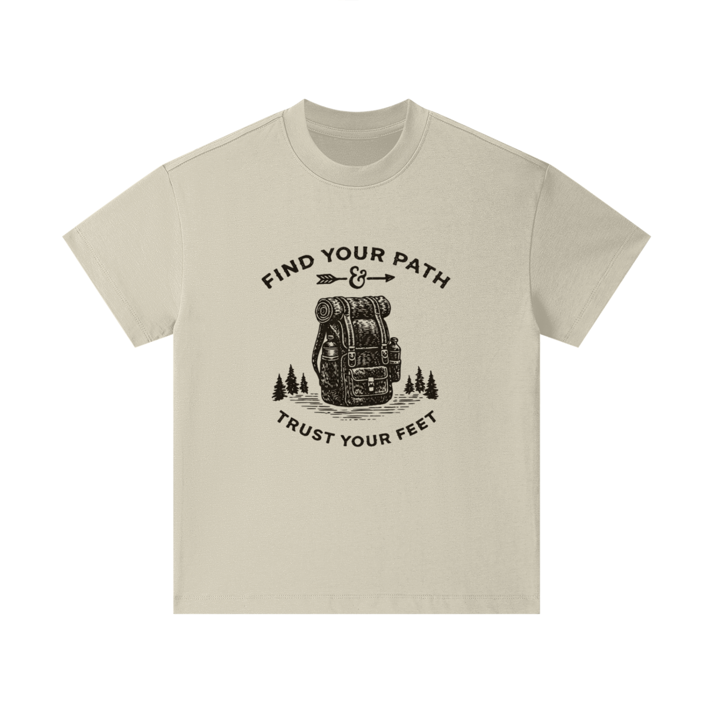 Adventure compass graphic printed on oversized cotton boys t-shirt
