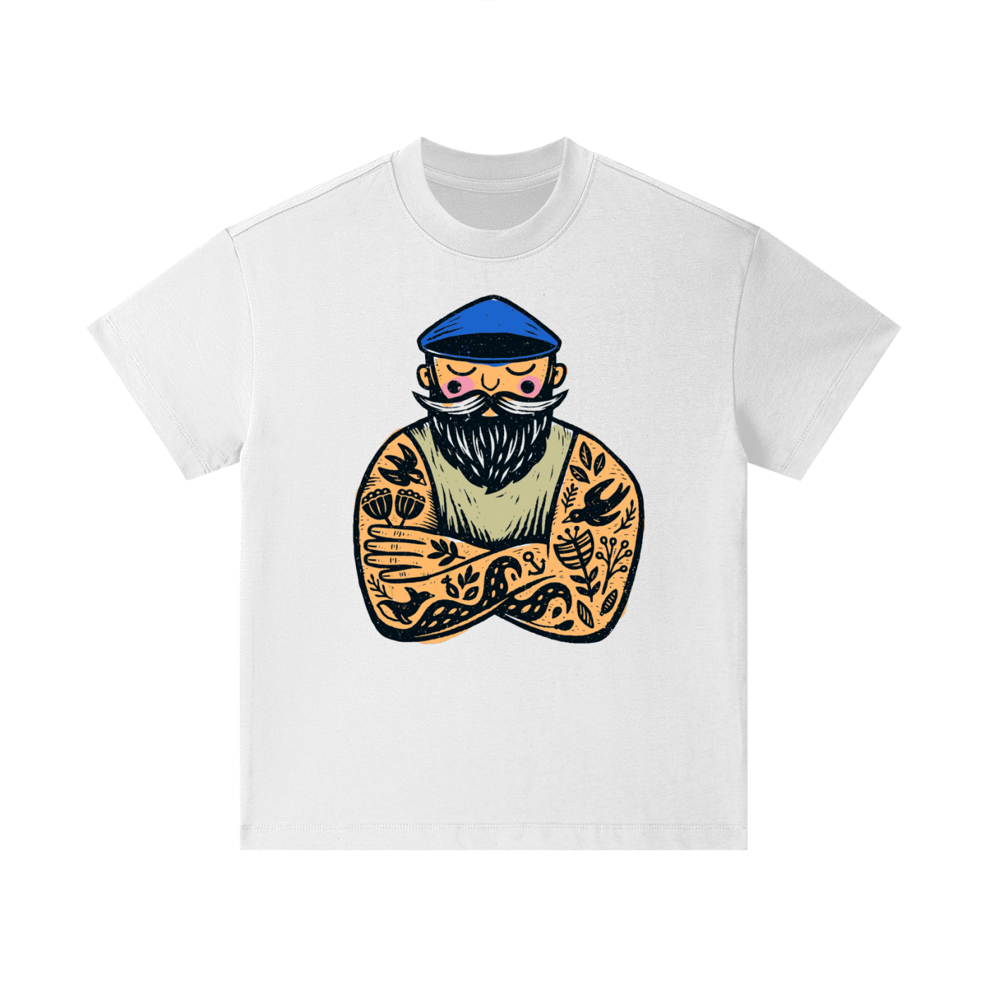 Nautical sailor graphic printed on cotton kids t-shirt