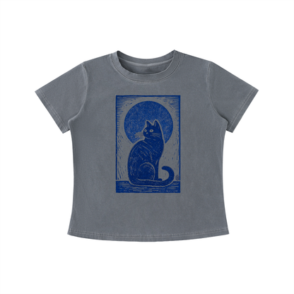 Midnight Cat Indigo Tee
