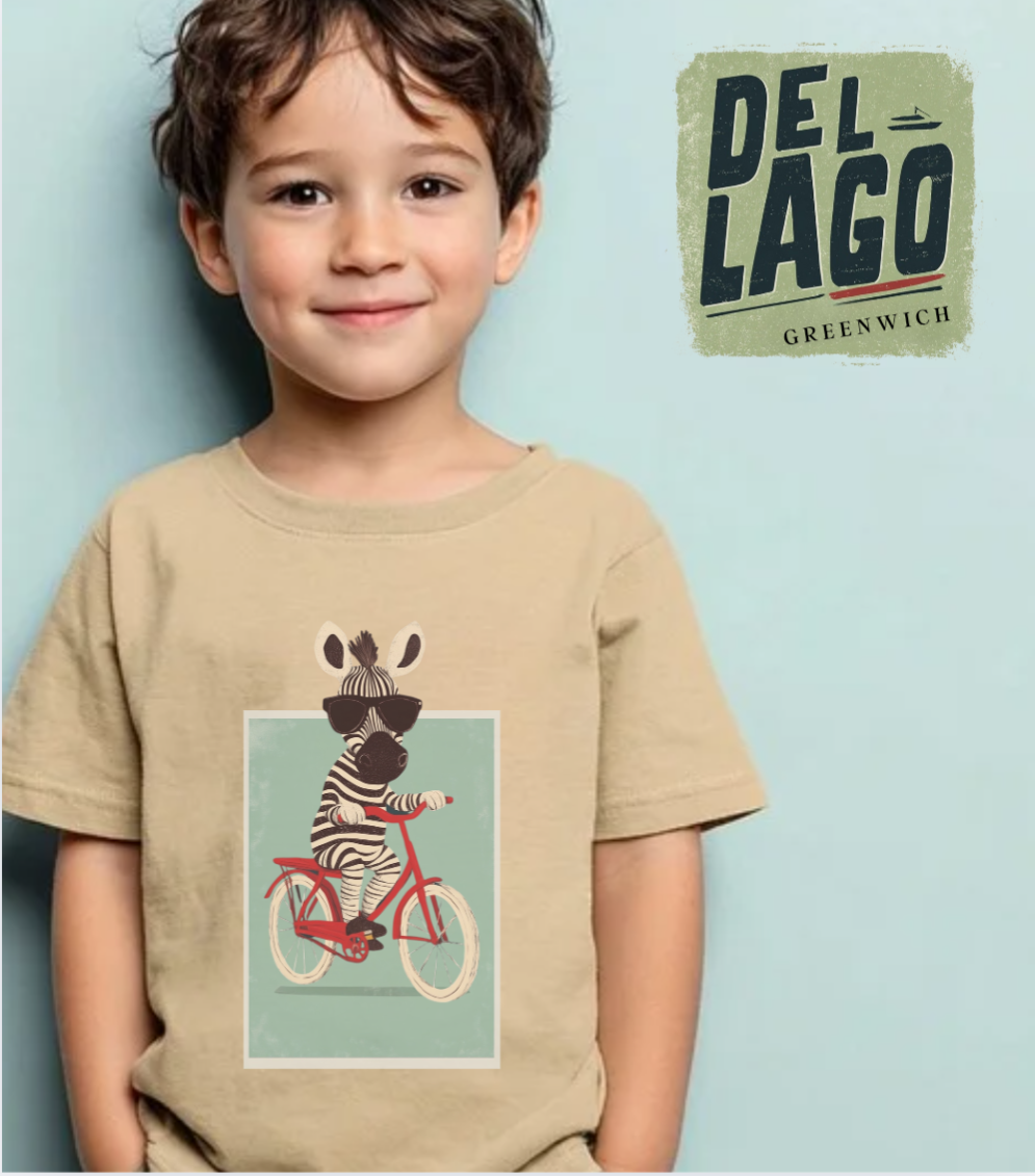 🚴‍♂️🦓 Whimsical Zebra on a Bike Toddler Tee image 1