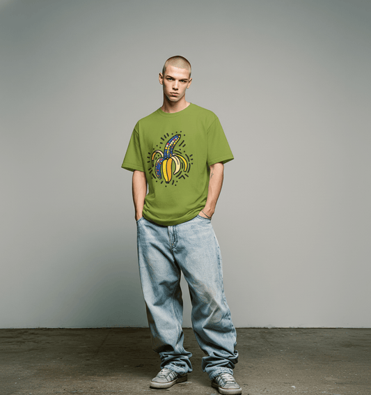 Golden Bounce Teen T-Shirt | Playful Banana Art Tee