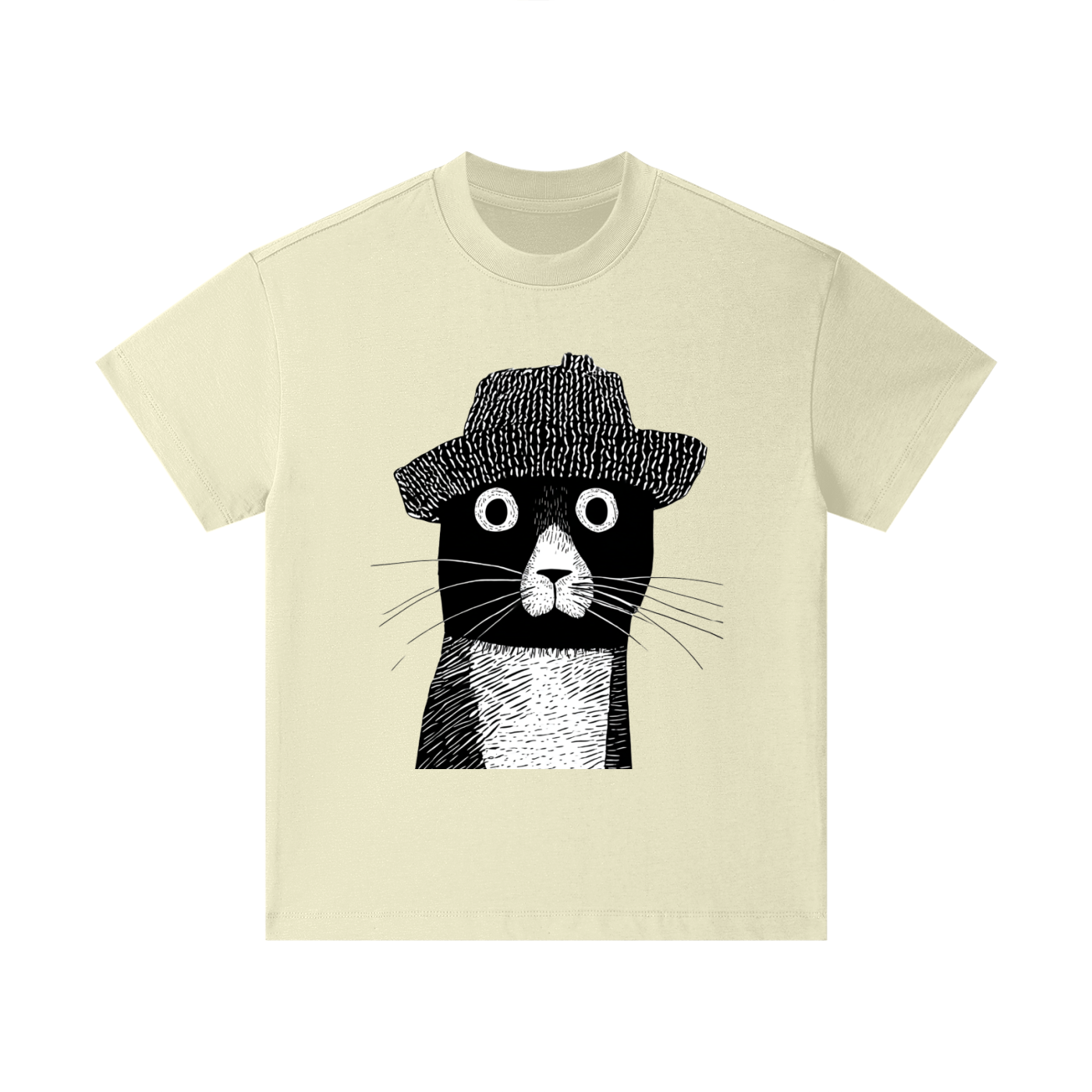 Playful cat graphic printed on cotton kids t-shirt
