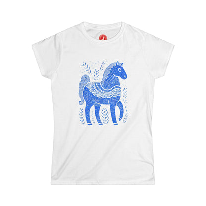 Blue Folk Horse Women’s Tee