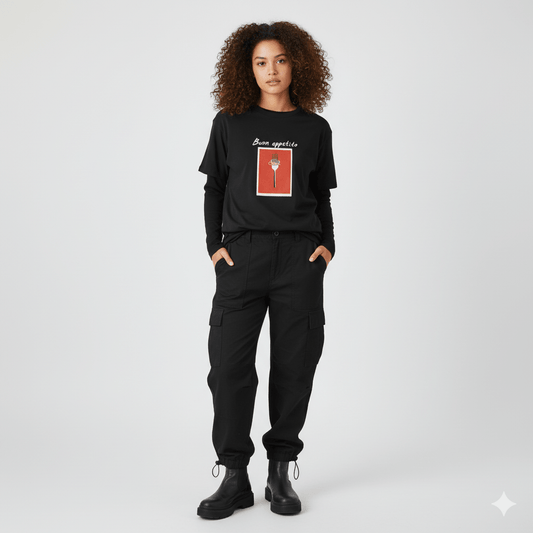 Buon Appetito Teen T-Shirt | Minimal Food Art Graphic Tee