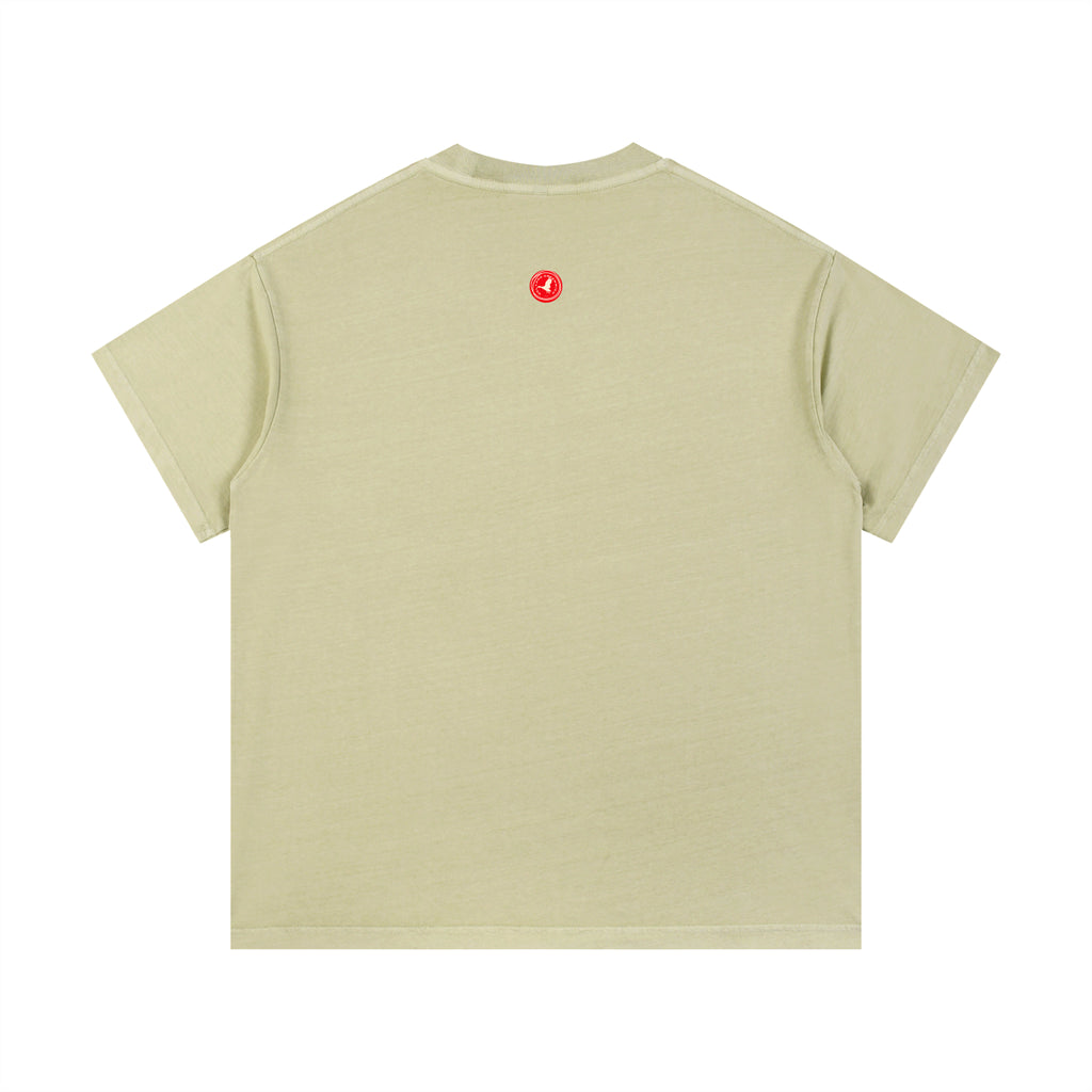 Beige Botanical Muse graphic t-shirt featuring botanical artwork inspired by wildflowers and vintage illustration