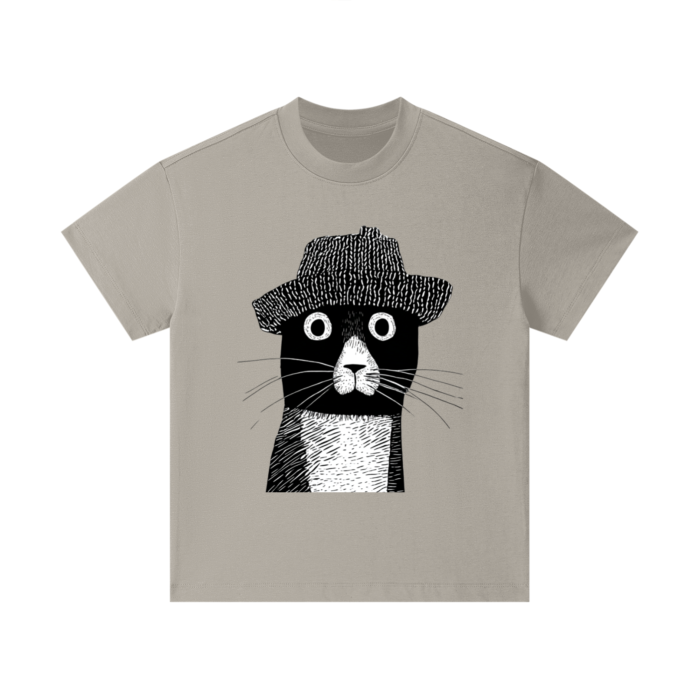 Playful cat graphic printed on cotton kids t-shirt