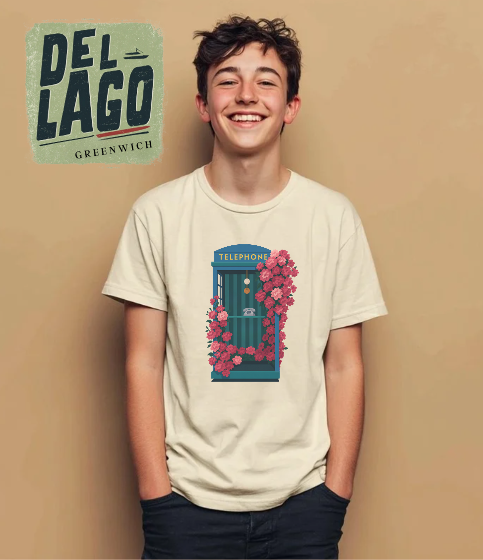 Vintage Floral Phone Booth Tee - Youth image 1