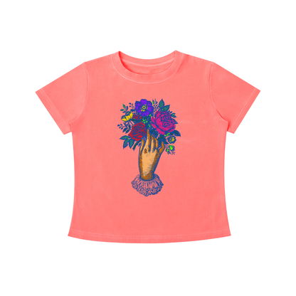 Floral Hand Graphic Slim Fit Tee