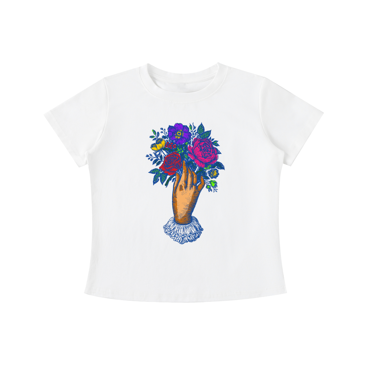Floral Hand Graphic Slim Fit Tee