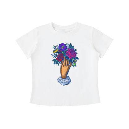 Floral Hand Graphic Slim Fit Tee