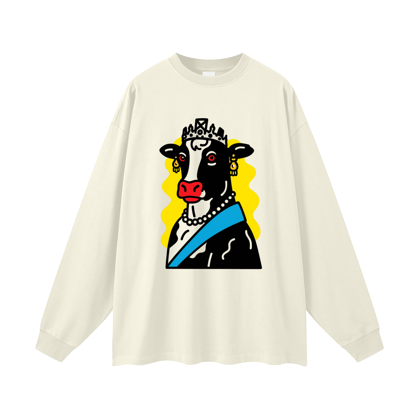 Royal Cow - Oversized Unisex Long Sleeve T-Shirt