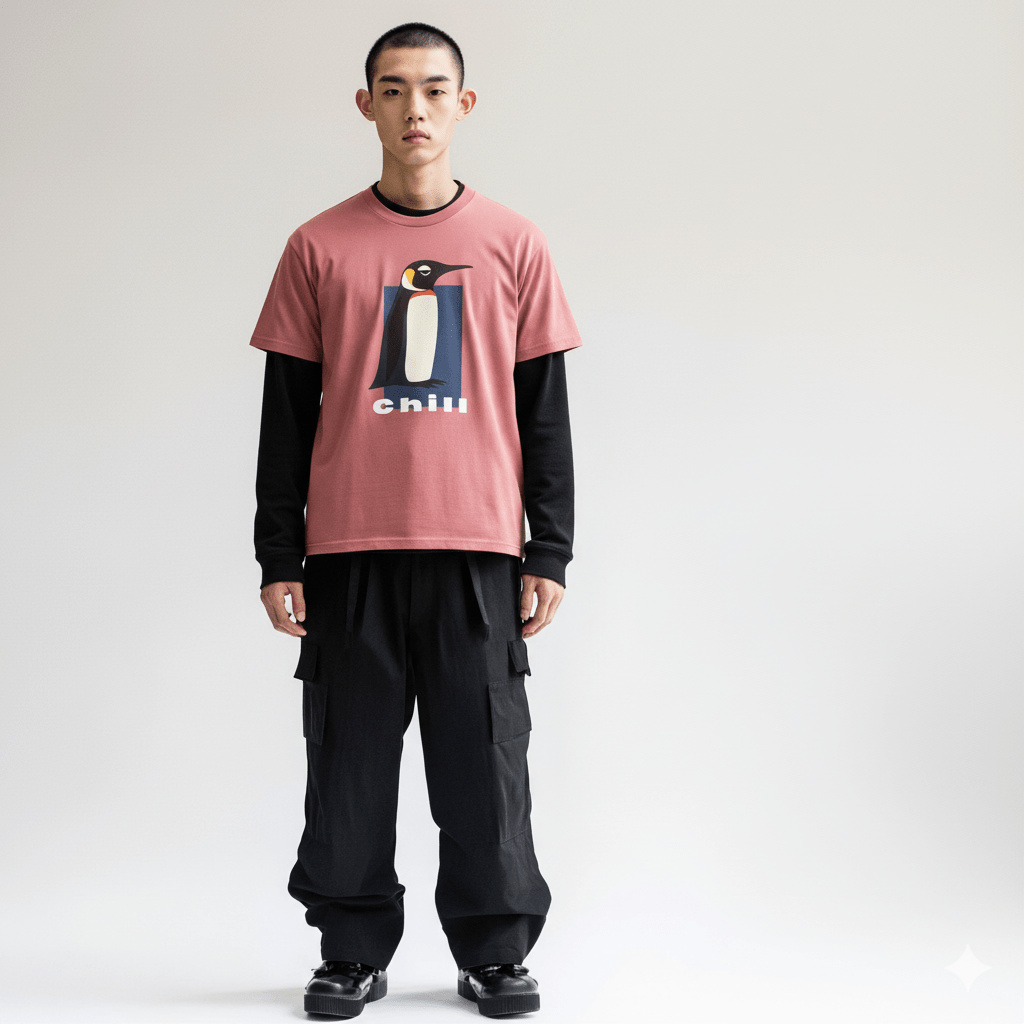 Chill Penguin Teen T-Shirt | Cool Minimal Animal Tee