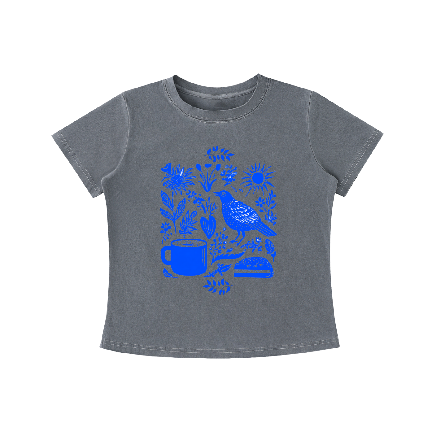 Indigo Morning Garden tee