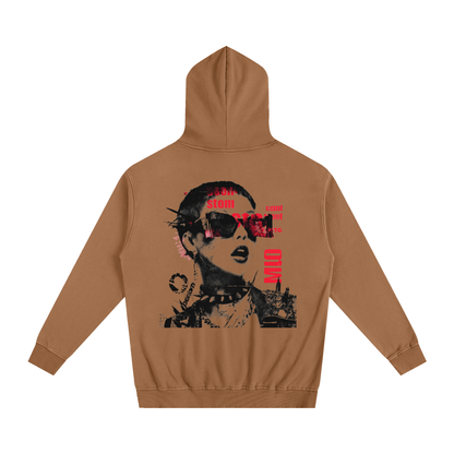 Distressed Portrait Graphic Hoodie