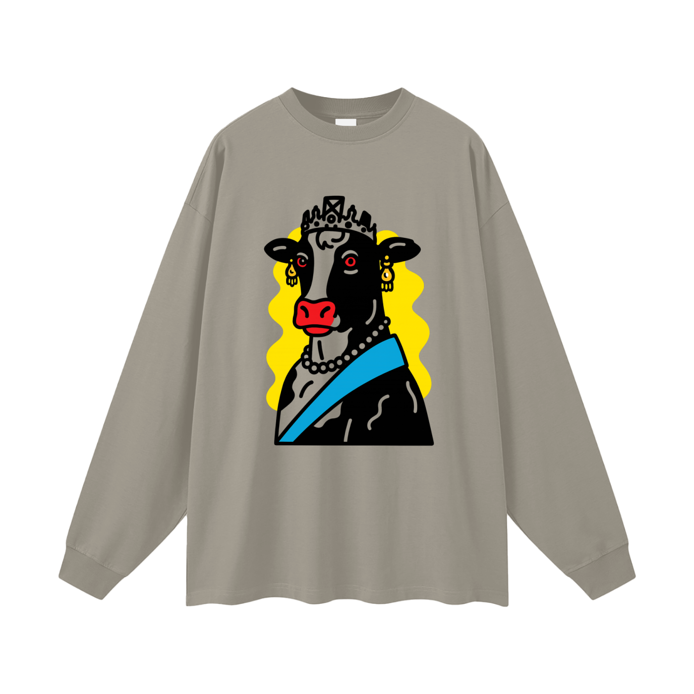 Royal Cow - Oversized Unisex Long Sleeve T-Shirt