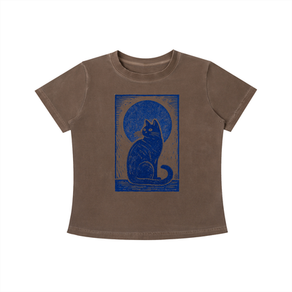 Midnight Cat Indigo Tee