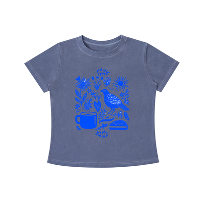Indigo Morning Garden tee