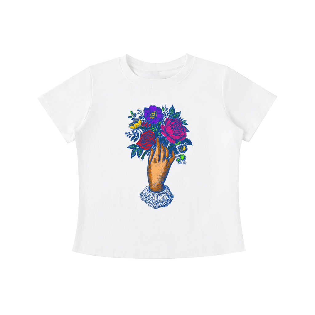 Floral Hand Graphic Slim Fit Tee