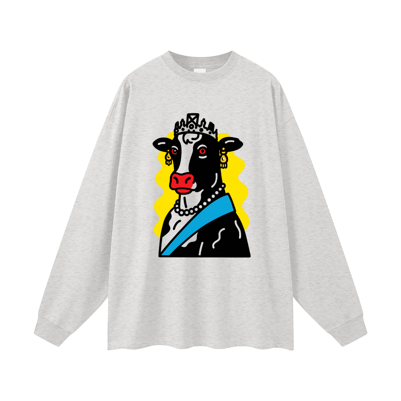 Royal Cow - Oversized Unisex Long Sleeve T-Shirt
