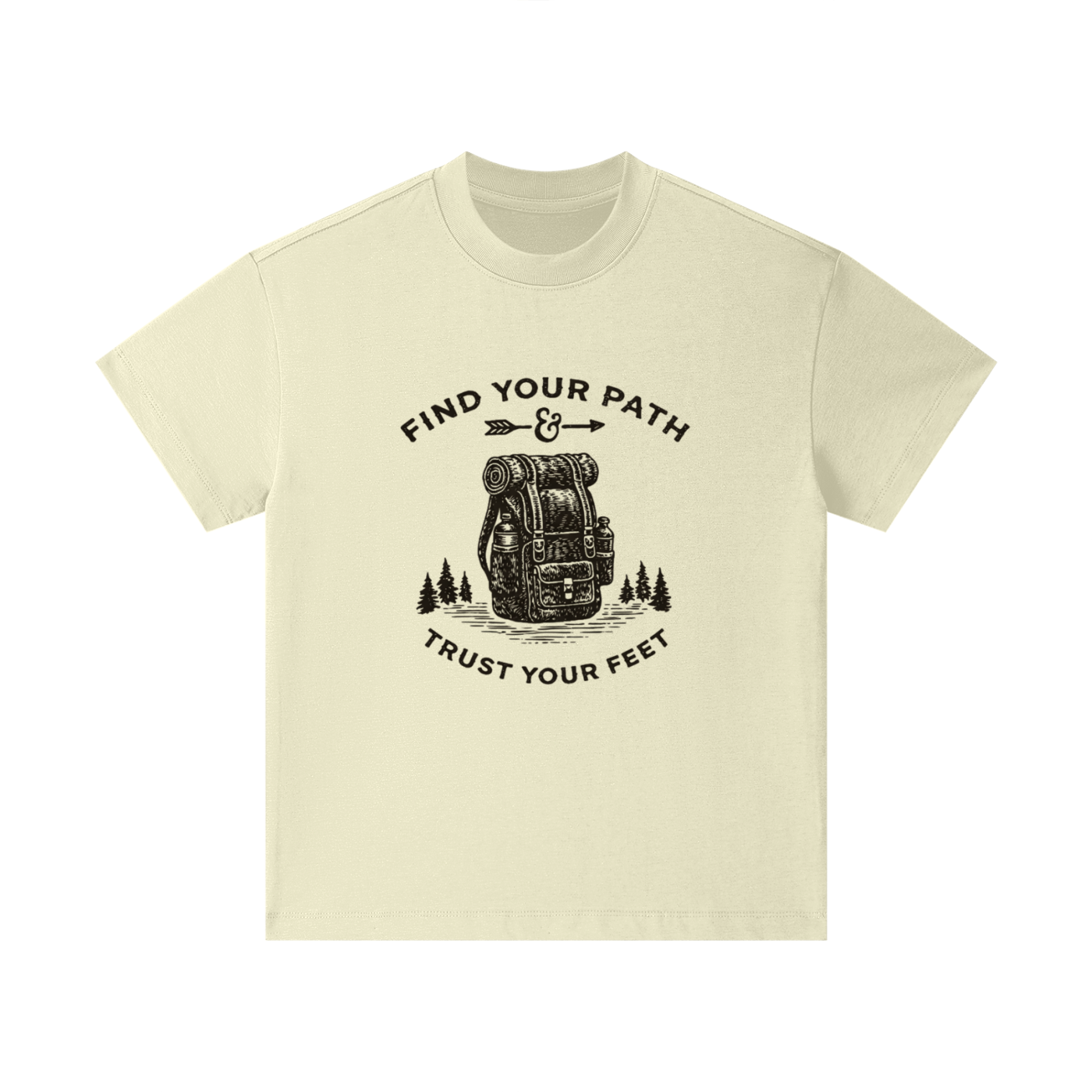 Adventure compass graphic printed on oversized cotton boys t-shirt