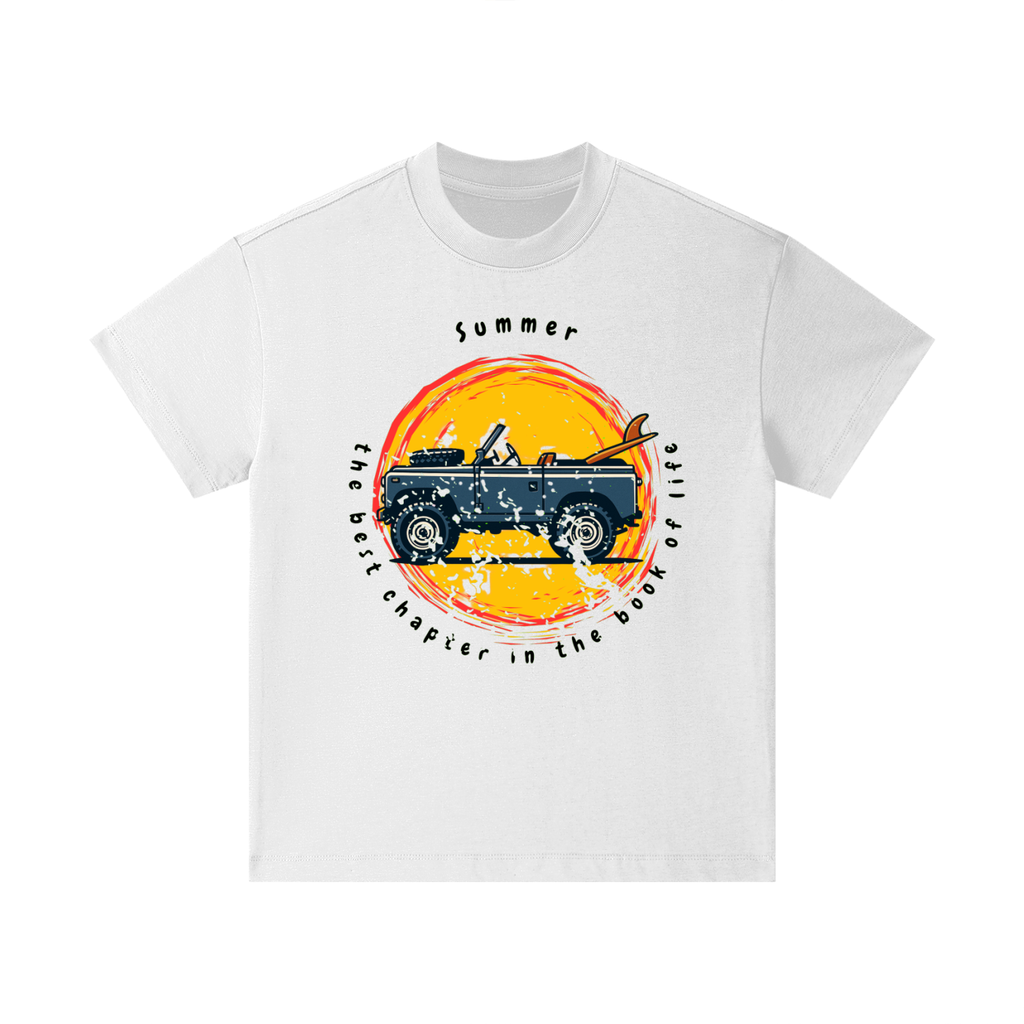 Summer Chapter Graphic Kids Tee featuring retro travel-inspired design