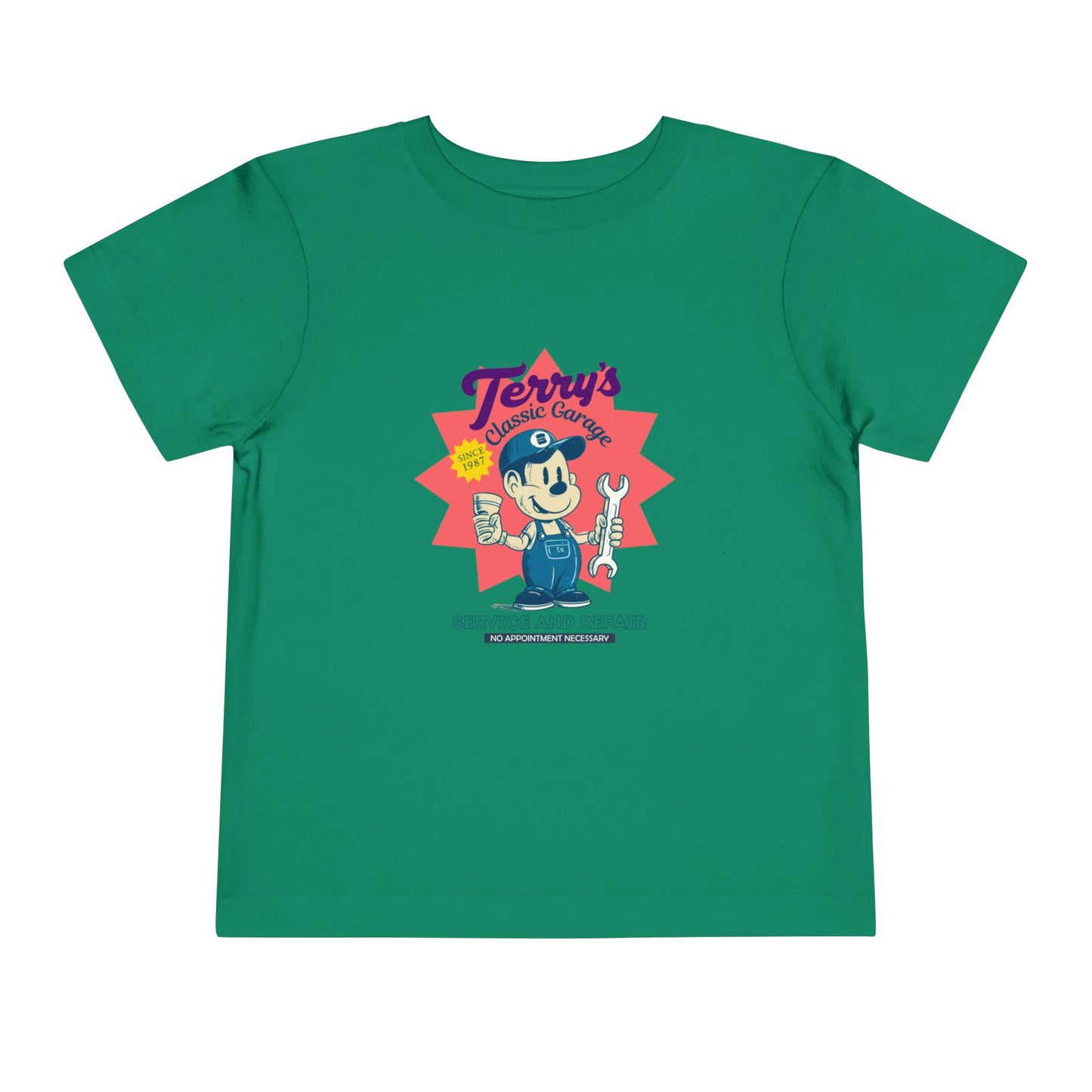 Toddler Graphic Tee with "Terry's Garage" image 6