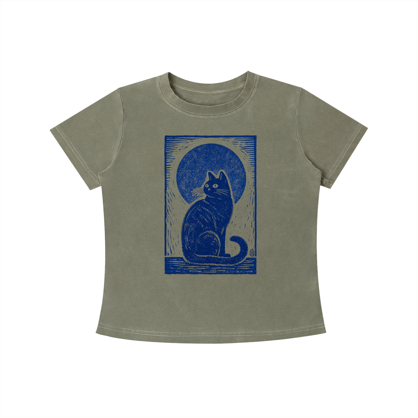 Midnight Cat Indigo Tee