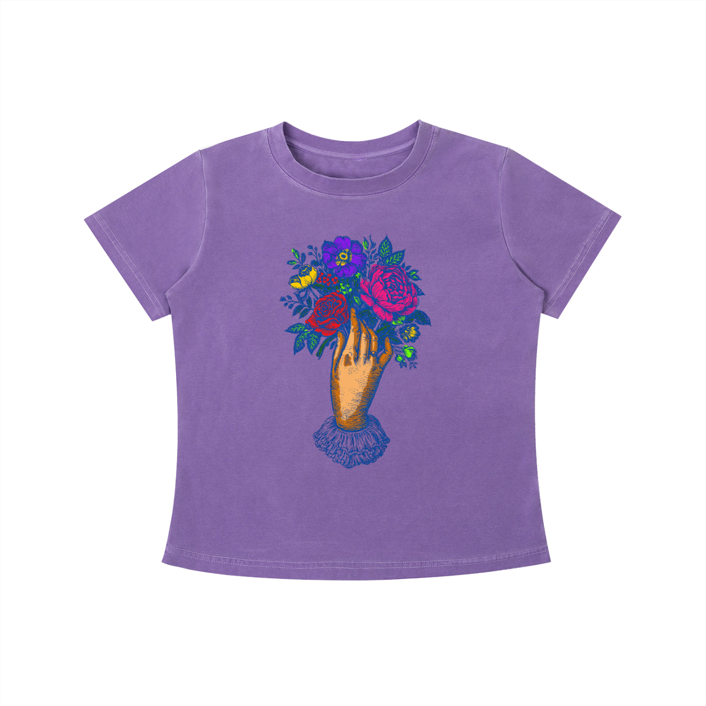 Floral Hand Graphic Slim Fit Tee