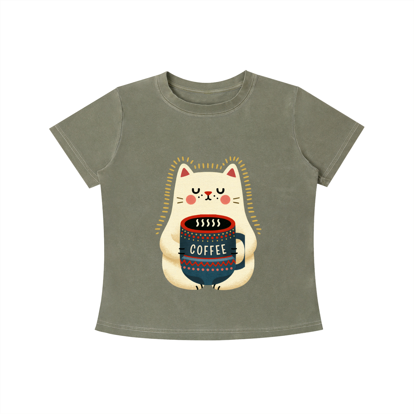 Cozy Cat Coffee Tee