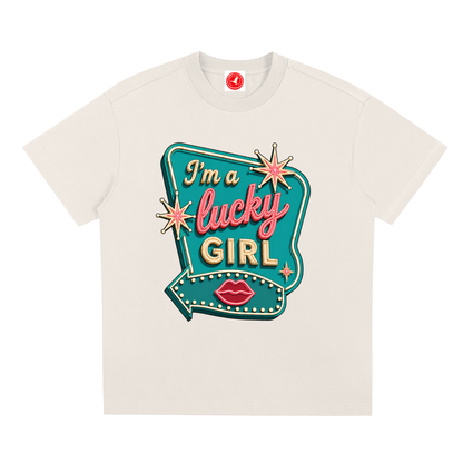 Lucky Girl Oversized  Sonora Tee
