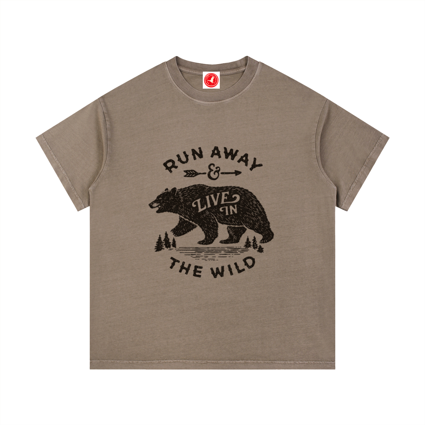 Run Away & Live in the Wild Bear Tee
