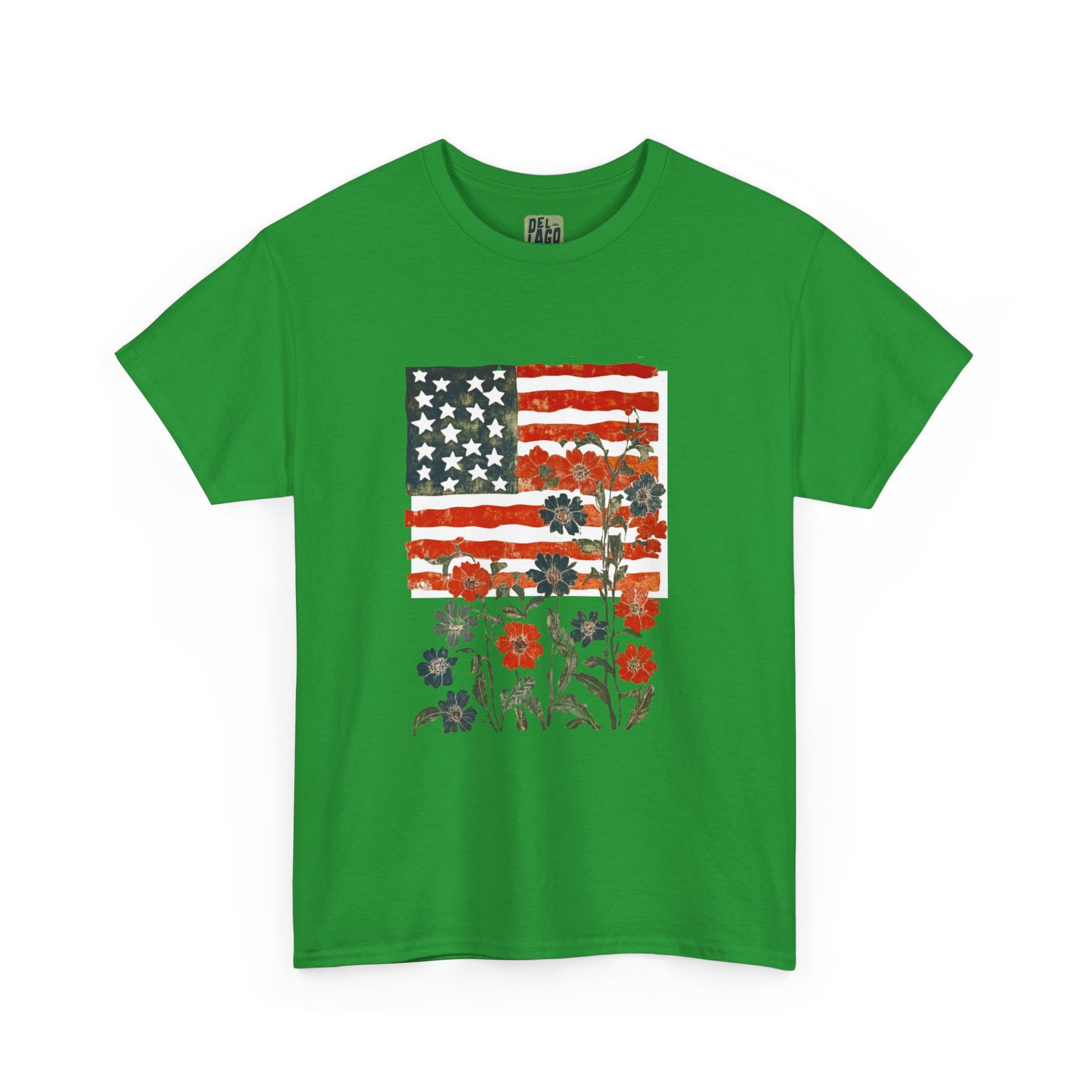 Vintage Floral American Flag Tee image 7