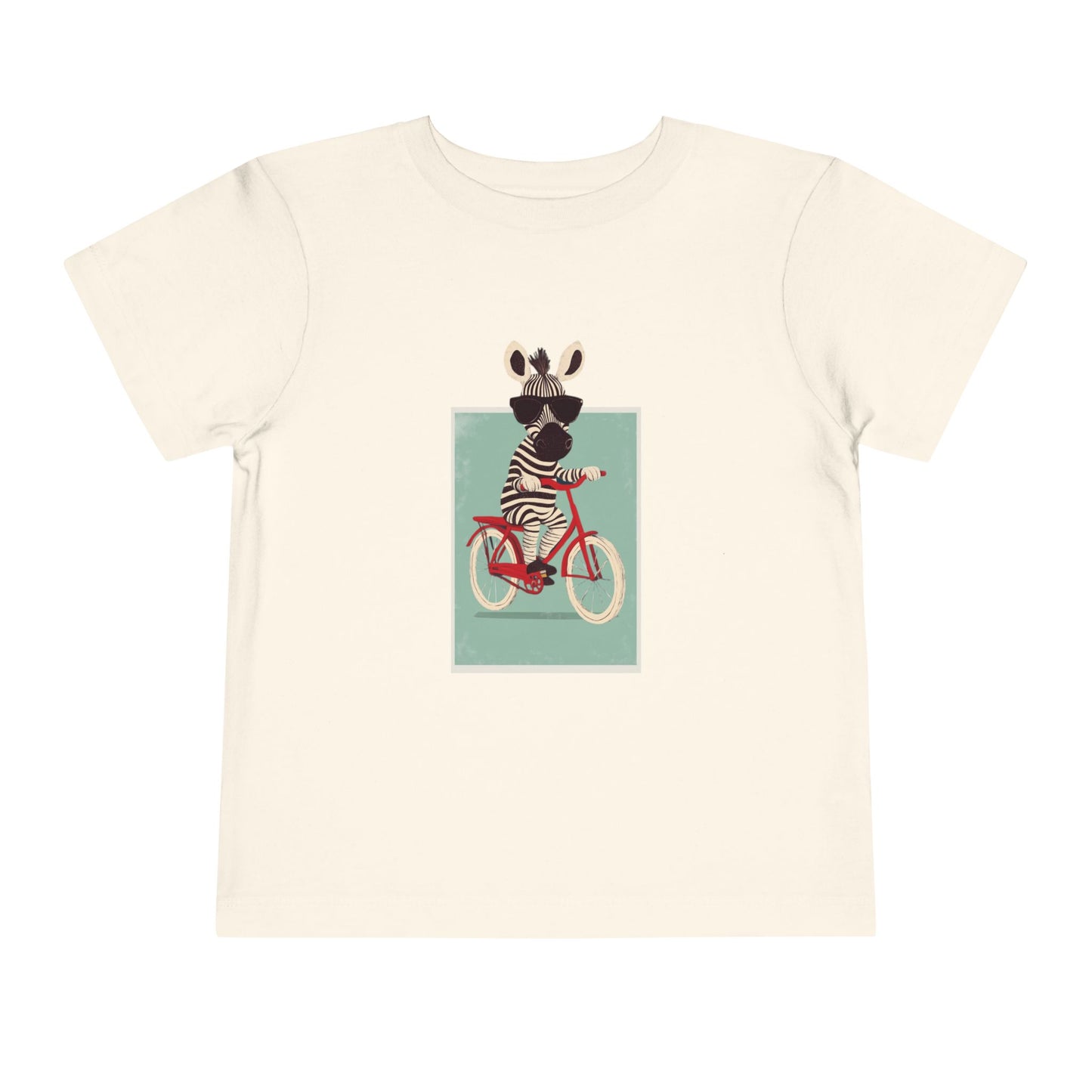 🚴‍♂️🦓 Whimsical Zebra on a Bike Toddler Tee image 0