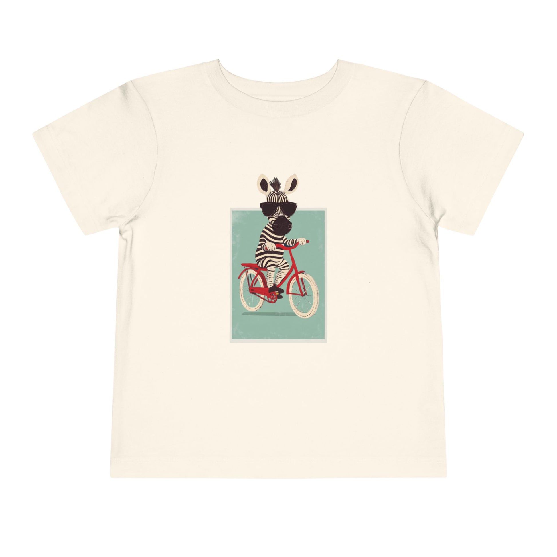 🚴‍♂️🦓 Whimsical Zebra on a Bike Toddler Tee image 0