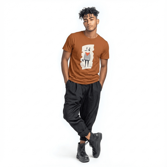 Parisian Fox Teen T-Shirt | Striped French Style Tee