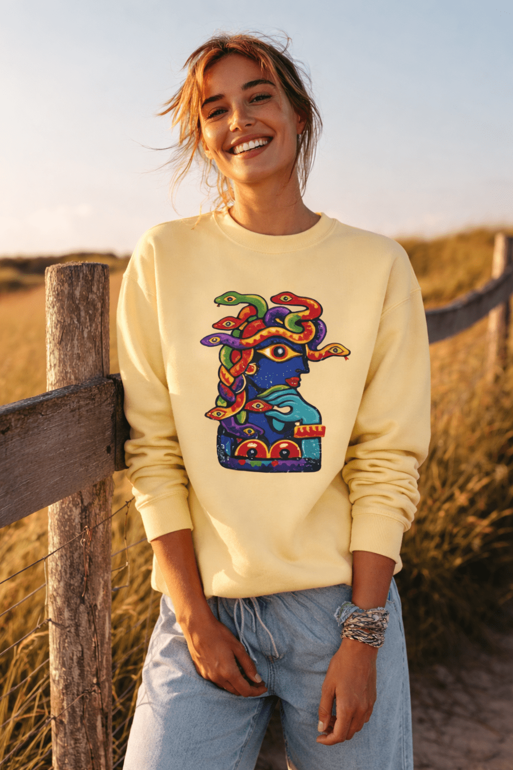 Medusa Pop Art Sweatshirt — Del Lago Greenwich