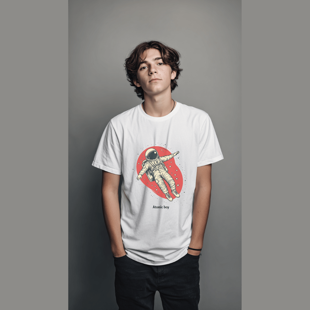 Cosmic Rebel Astronaut Teen T-Shirt | Space Art Tee