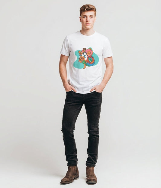 Retro Swirl Skater Teen T-Shirt | Color Pop Art Tee