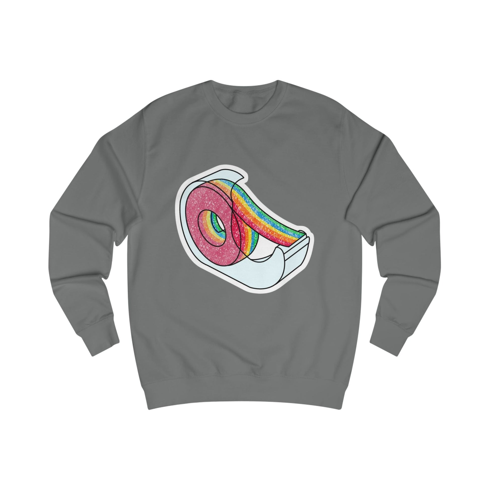 Rainbow Tape Dispenser Graphic Sweatshirt