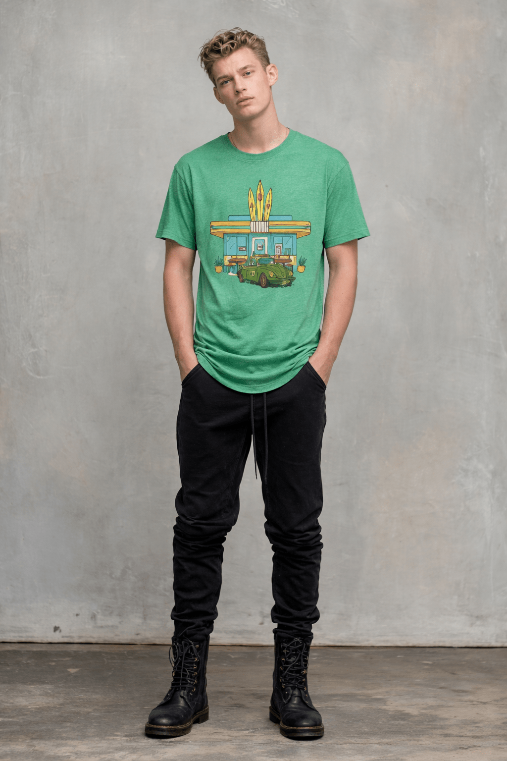 Retro Diner Drive T-Shirt | Vintage Road Trip Tee