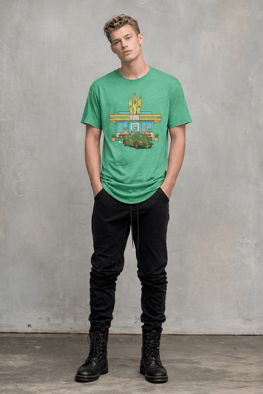 Retro Diner Drive T-Shirt | Vintage Road Trip Tee