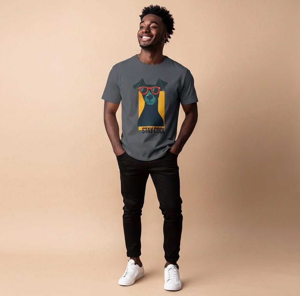 Stay Cool Dog Teen T-Shirt | Playful Sunglasses Pup Tee