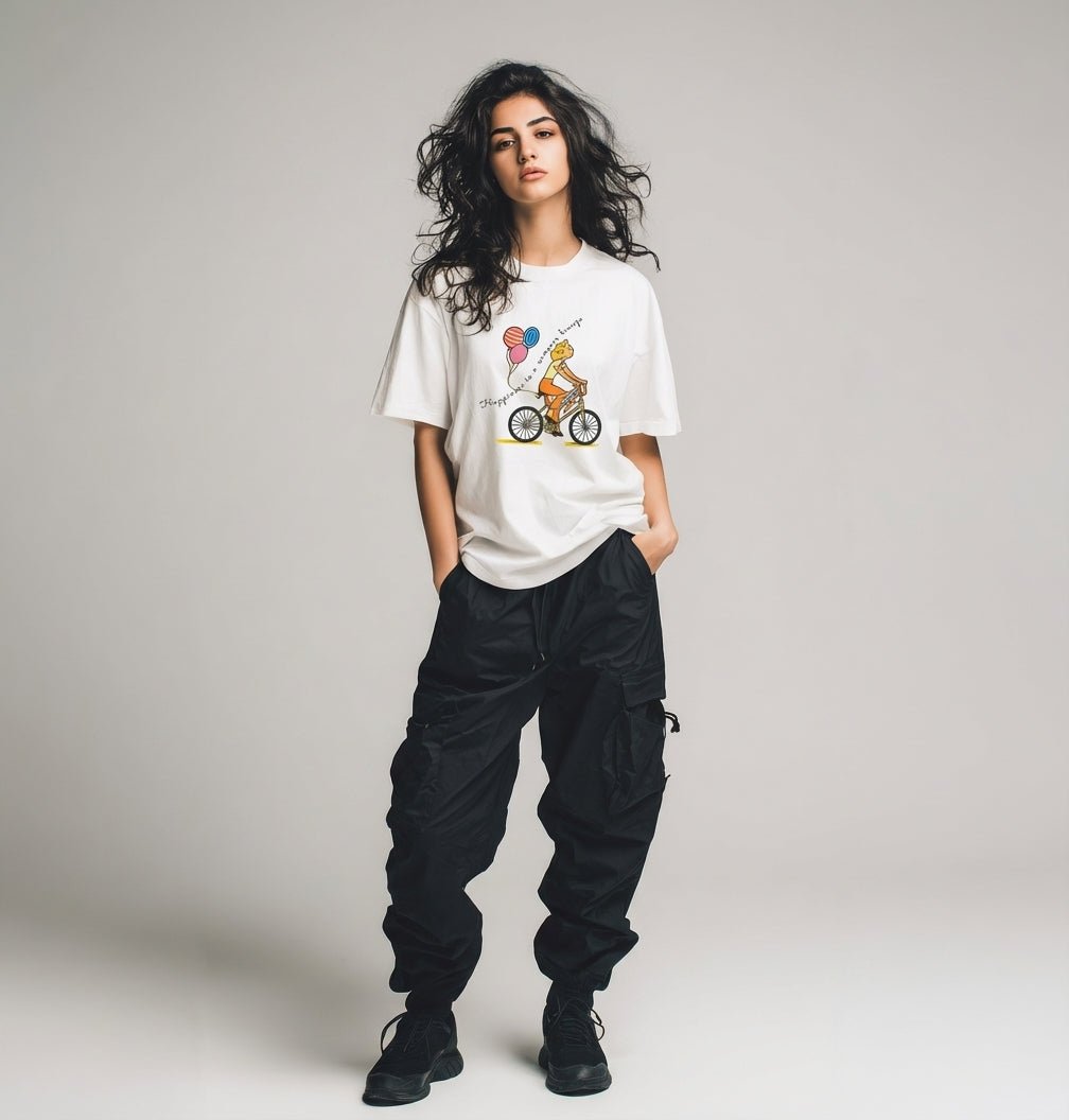 Sunny Ride Teen T-Shirt | Playful Bike Adventure Tee